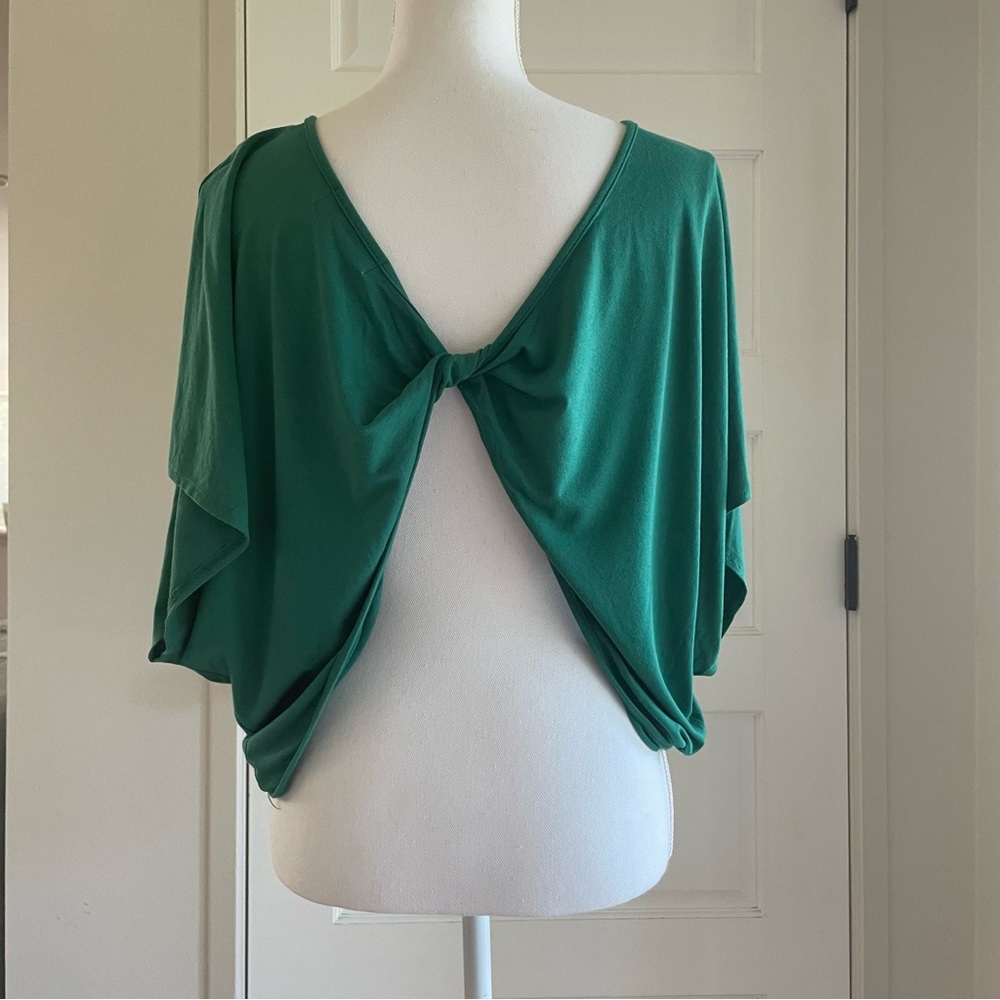 Vintage Fighting Eel green modal M open-back top